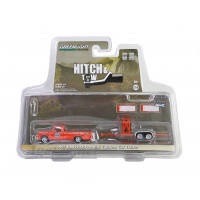 32290A-GRL DODGE D-100 пикап "Mr. Norm's Grand Spaulding Dodge" с прицепом-автовозом 1967 Orange, 1:64